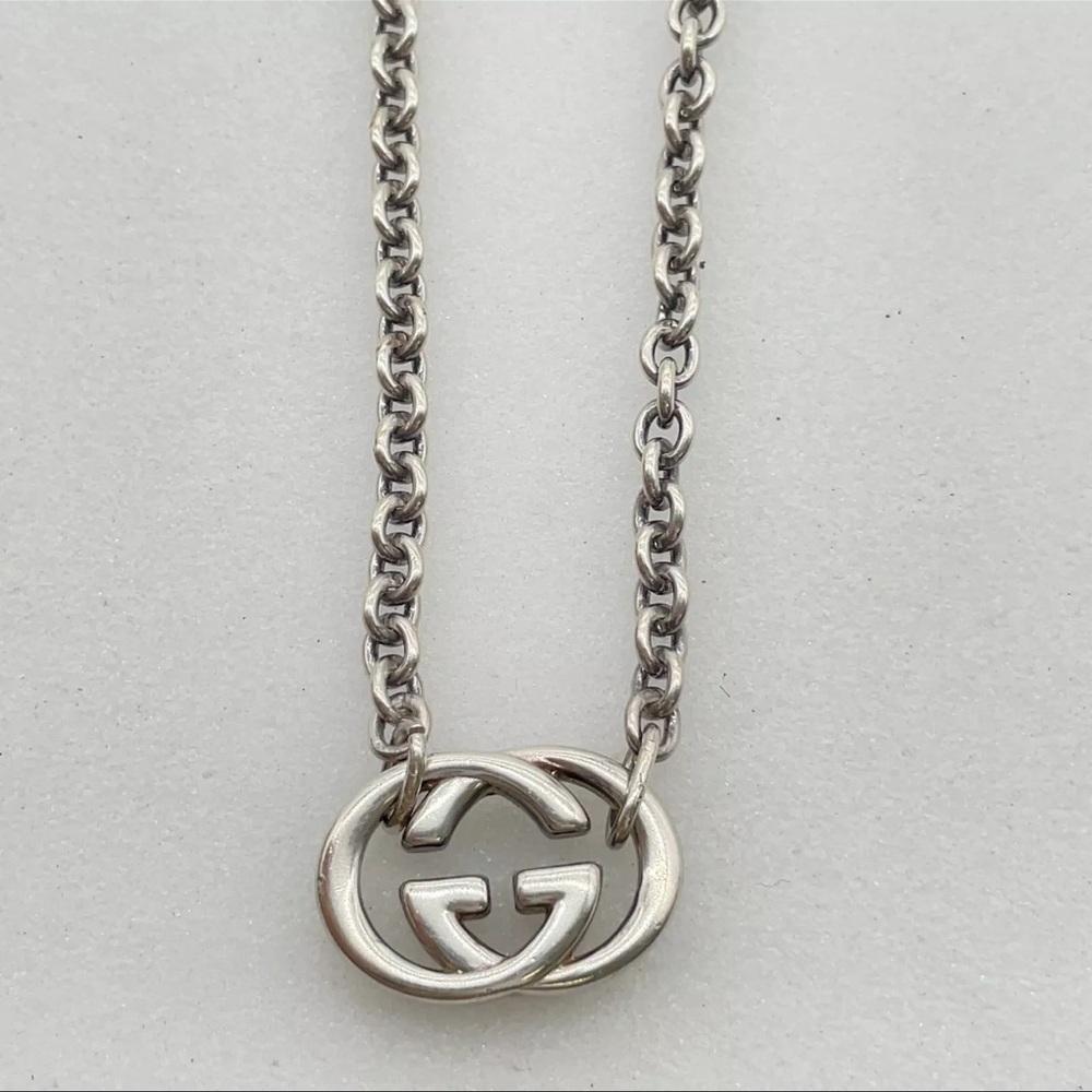 AUTH Gucci GG Pendant Necklace 925 Silver - Picture 5 of 5